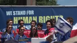 CLEAN : Hundreds gather in support of Israel over Gaza war report News Clip