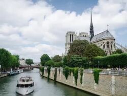 Notre Dame Paris time lapse Stock Footage