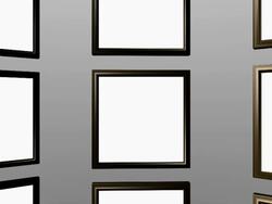 Gold Art Frames Loopable Stock Footage