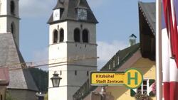 The main shopping street in the ski resort of Kitzbuhel Stock Footage