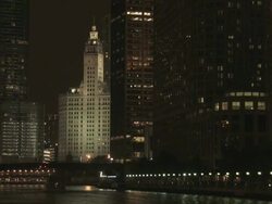 WS Downtown at night / Chicago, Illinois, USA Stock Footage
