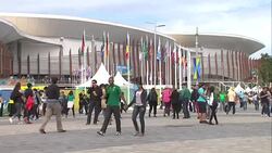 The Carioca Arena's during Rio 2016 Olympics News Clip