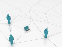 Social Network with Notebook Stock Footage