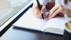 Business young woman drawing a graph. Stock Footage