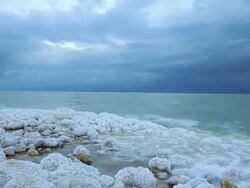 The Dead Sea Night to Day Stock Footage