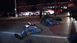 Ferguson police officers arrested a few protesters outside of police headquarters late Wednesday. A grand jury is deciding if a white Ferguson police officer should face criminal charges in the fatal shooting of a black 18-year-old. (Nov. 20) News Clip