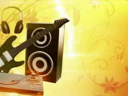 Music equipment with Copy Space (yellow) - Loop Stock Footage