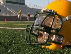 American Football. Practice. Ball. Playing Field. Stock Footage