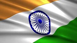 close up waving flag of India,loopable Stock Footage