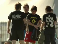 MS PAN Shot of football team / Buenos Aires, Argentina Stock Footage