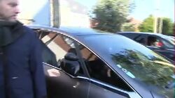 Marine Le Pen departing after Armistice Day News Clip