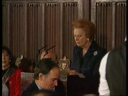 UK: LONDON: LADY THATCHER HOSTS LUNCH TO WELCOME NEWT GINGRICH News Clip