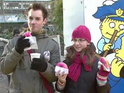 HO, HO D'OH! The Simpsons Take Manhattan to Celebrate DVD Release Stock Footage