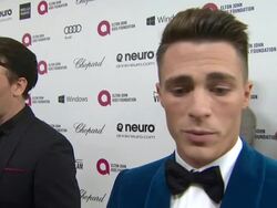 INTERVIEW - Colton Haynes - Elton John AIDS Foundation Presents 22nd Annual Academy Awards Viewing Party Sponsored By Chopard, Neuro Drinks And Wells Fargo Stock Footage