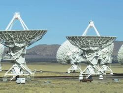 Very Large Array Radio Telescopes near Socorro, New Mexico, USA Stock Footage