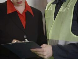 Warehouse Manager With An Employee Stock Footage