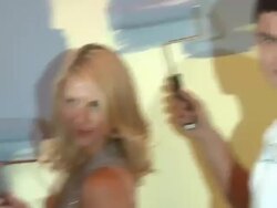 Claire Danes at the Claire Danes Launches Valspar's New Hi-Def Paint and Exhibition Stock Footage