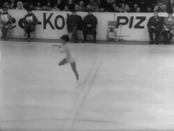 Peggy Fleming Retains World Figure Skating Title Stock Footage