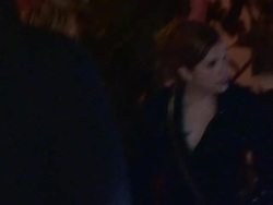 Alison Brie, Chord Overstreet & Anna Kendrick depart Chateau Marmont in West Hollywood, 01/10/13. Stock Footage