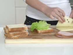 Making a sandwich Stock Footage
