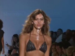 Models walk the runway during the A Che swimwear 2012 show Stock Footage