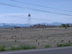 Crime: Abandoned Prison in Barren Desert, Zoom Stock Footage
