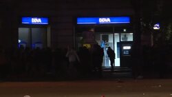 Riot police fire rubber bullets at anti-austerity protesters Instructional Video