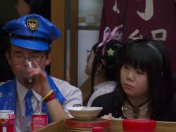 MS PAN Group of young trendily dressed people eating, laughing, having fun in small restaurant / Tokyo, Japan Stock Footage