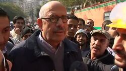 Nobel laureate meets protesters in Tahrir Square, prayers News Clip