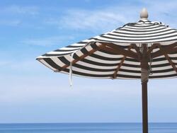 HD Umbrella on the beach Stock Footage