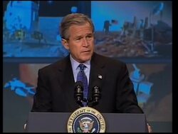 President Bush announces new space initiative News Clip