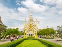 HD time-lapse: Wat Sothonwararam Chachoengsao Thailand Stock Footage
