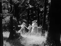 Polynesian people dancing in the forest. France, 1955 Stock Footage
