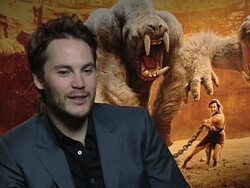 INTERVIEW: Taylor Kitsch on his impressions of the film at John Carter Interviews at Corinthia Hotel London on March 2, 2012 in London, England. Stock Footage