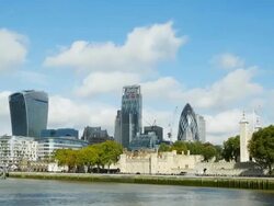 POV London City And Tower (4K/UHD to HD) Stock Footage