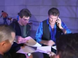 David Hasselhoff and Hayley Roberts greet fans Stock Footage