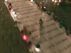 Torun, Poland memorial for the 2010 Polish Air Force Tu-154 crash occurred on 10 April 2010, killing all 96 people on board. These included the Polish president Lech Kaczy_ski and his wife. Stock Footage