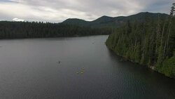 Aerial Oregon Lost Lake Stock Footage