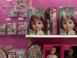 Lego Friends display at Target store Stock Footage