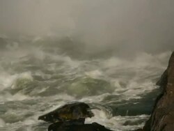 MS Shot of water falling from Victoria Falls / Livingstone, Southern, Zambia Stock Footage