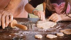 HD SEQUENCE. Cooking With Grandma. Part of a series Stock Footage