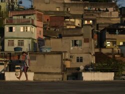 Football In Brazil - Morro Da Sao Carlos Favela Stock Footage