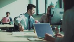 New business team, at work in the startup office Stock Footage