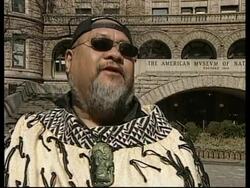 USA: NEW YORK: NEW ZEALAND MAORI GOES ON HEAD HUNTING EXPEDITION News Clip