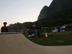 Skateboarding In Rio De Janeiro Stock Footage