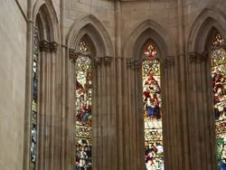 Batalha Monastery (Mosteiro de Santa Maria da Vitoria de Batalha), Interior view of the church Stock Footage