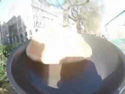 Point Of View Shot Of Pancake Race News Clip