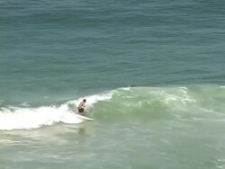 HA, MS, Brazil, Rio de Janeiro, Barra da Tijuca, Man surfing Stock Footage