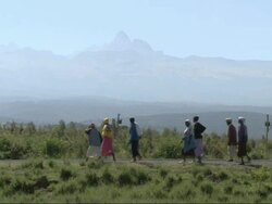 African people walking, Kenya Stock Footage
