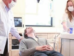 Patient ready with dental visit. Stock Footage